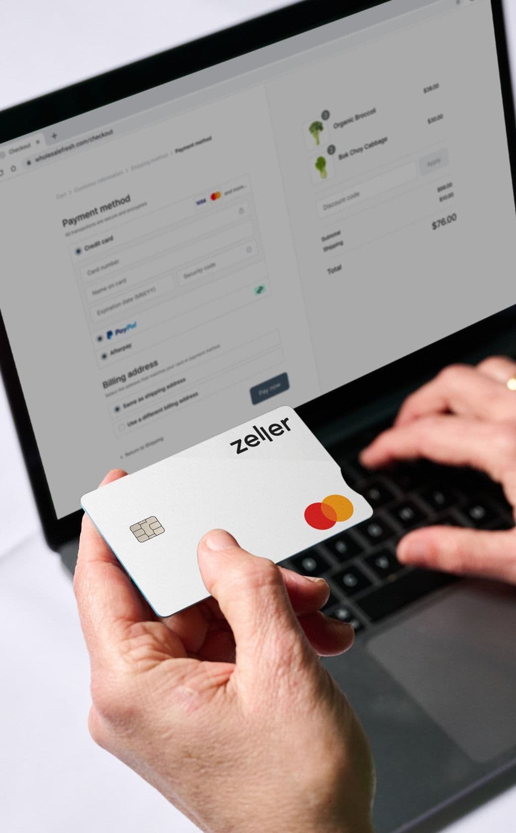 Zeller - Debit MasterCard, white, cropped