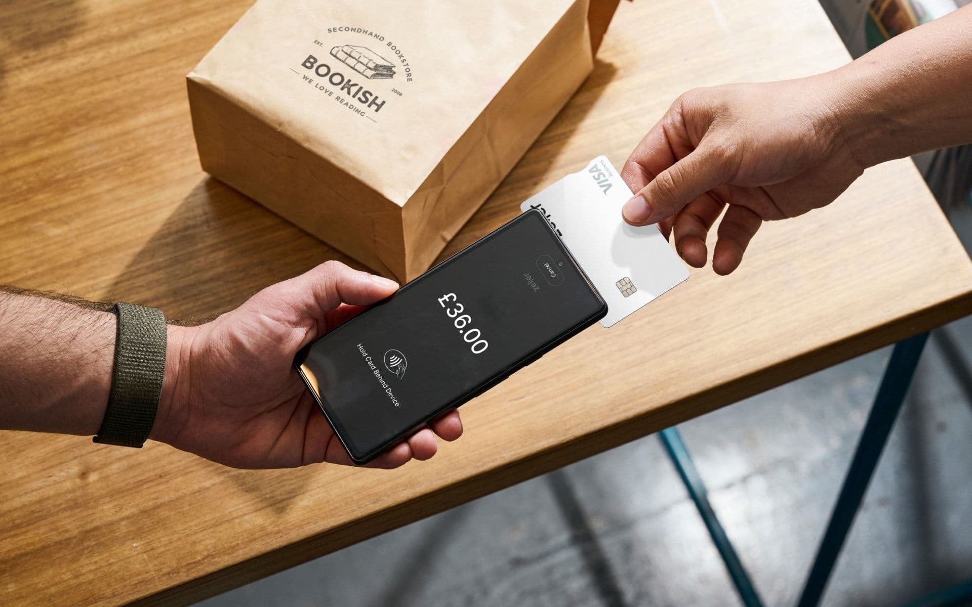 Zeller - Tap to Pay with Zeller App in bookshop