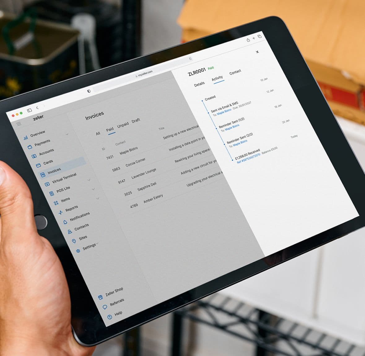 Back of house - Invoice paid