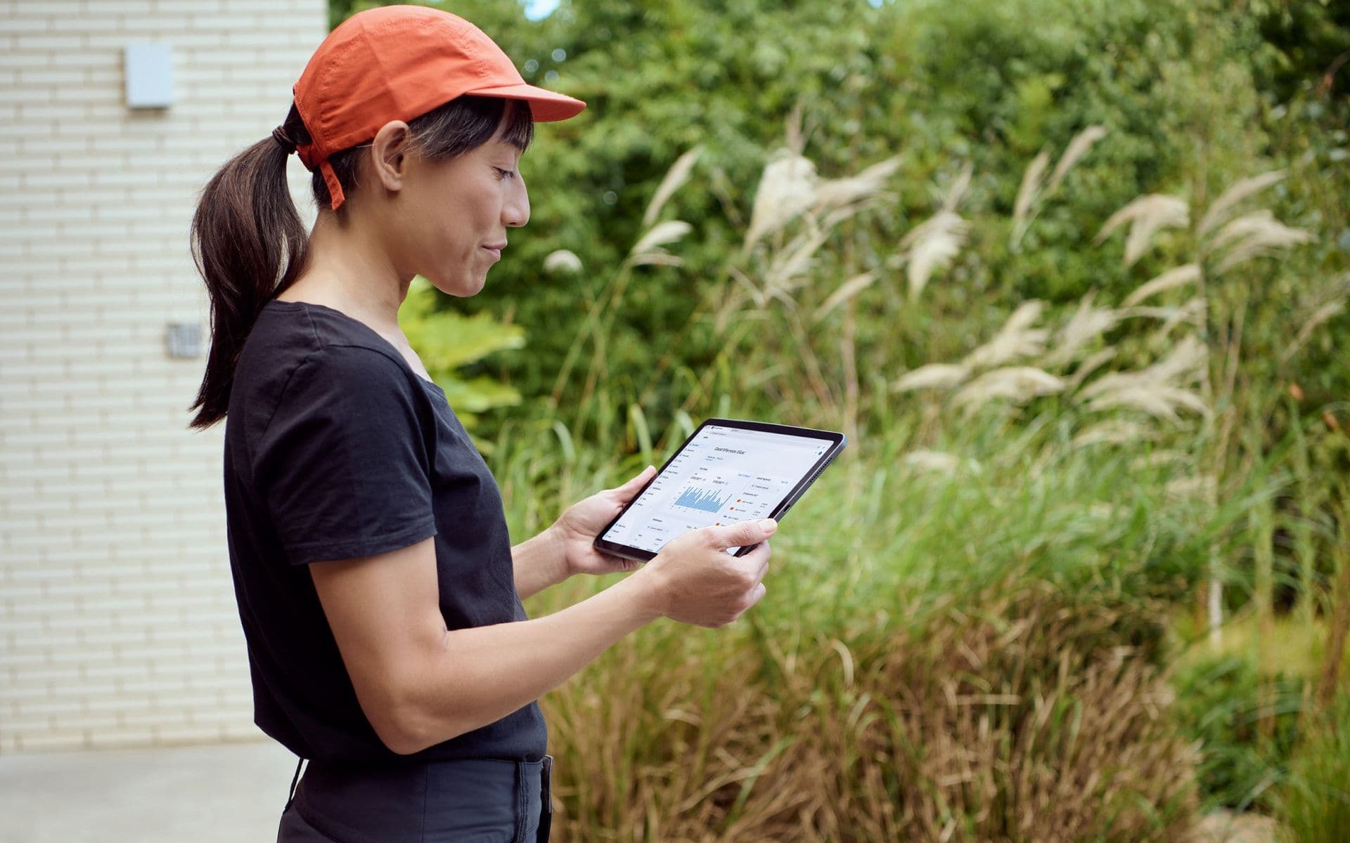 Zeller - Tradie on the go looking at tablet