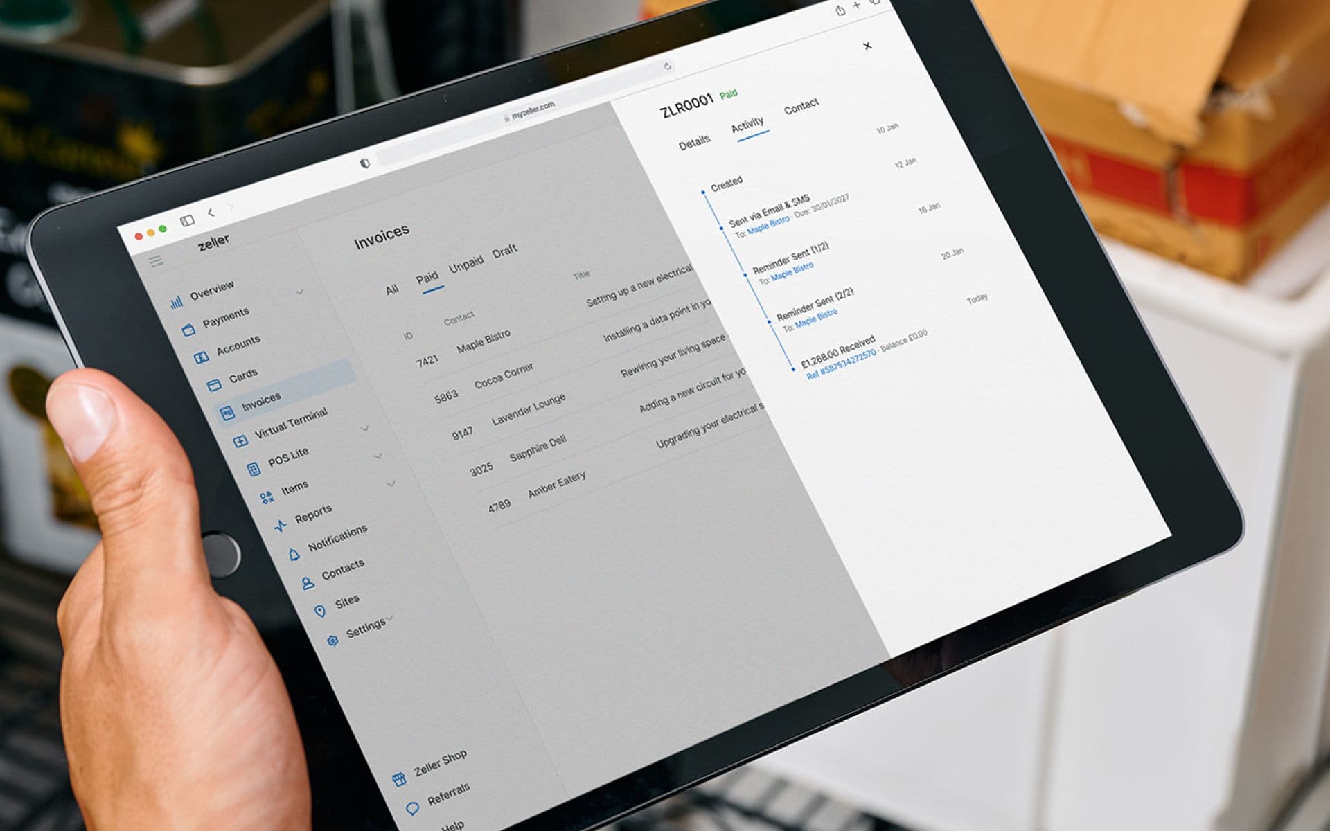 Back of house - Invoice paid