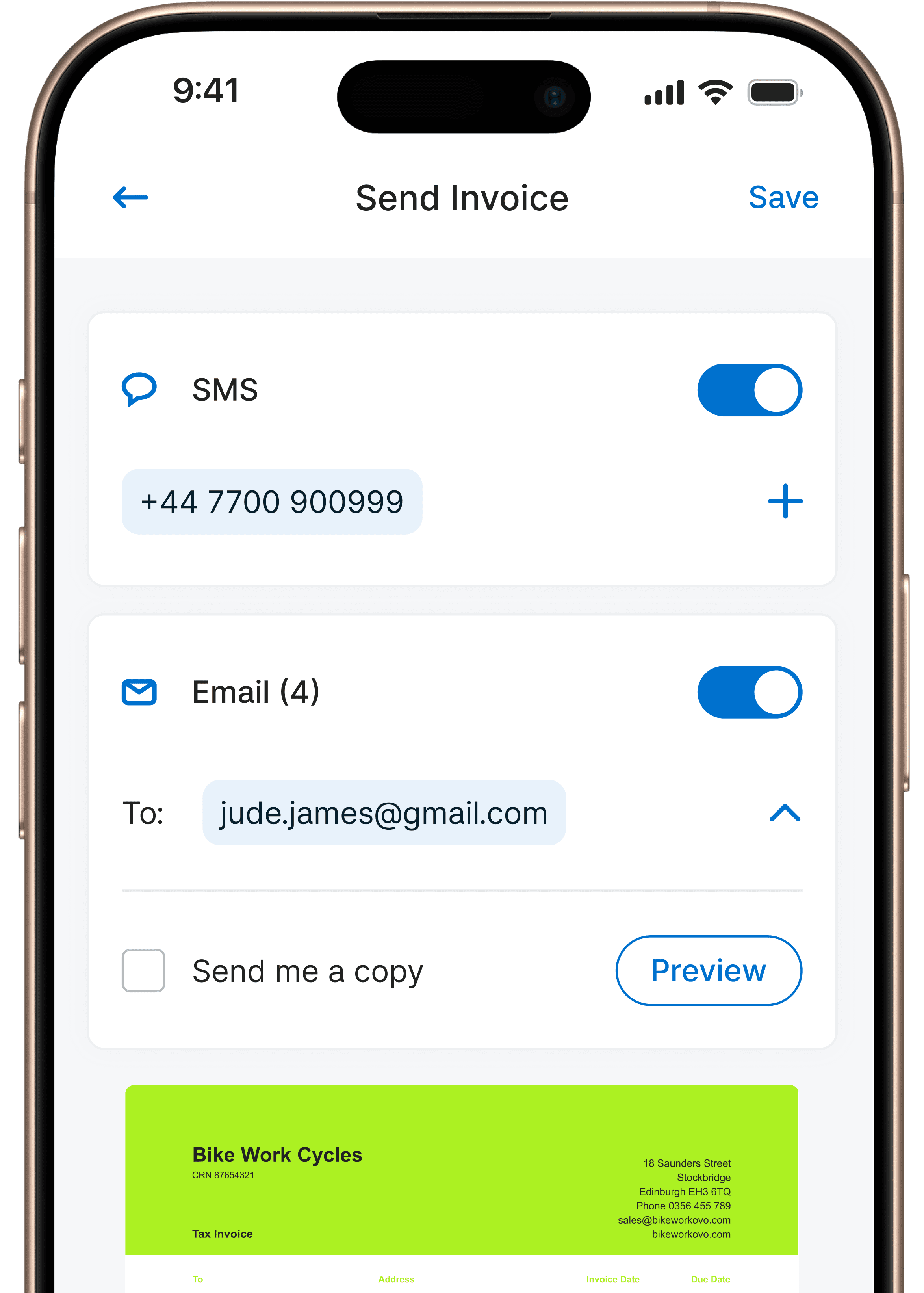 Zeller - App invoices