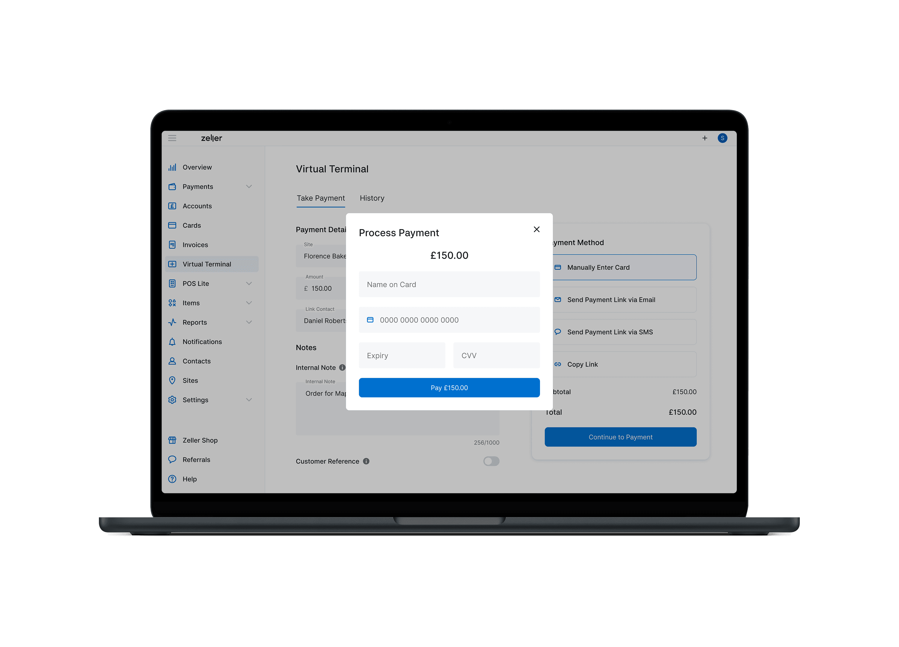 Virtual Terminal-Process Card Payment - Transparent - UK