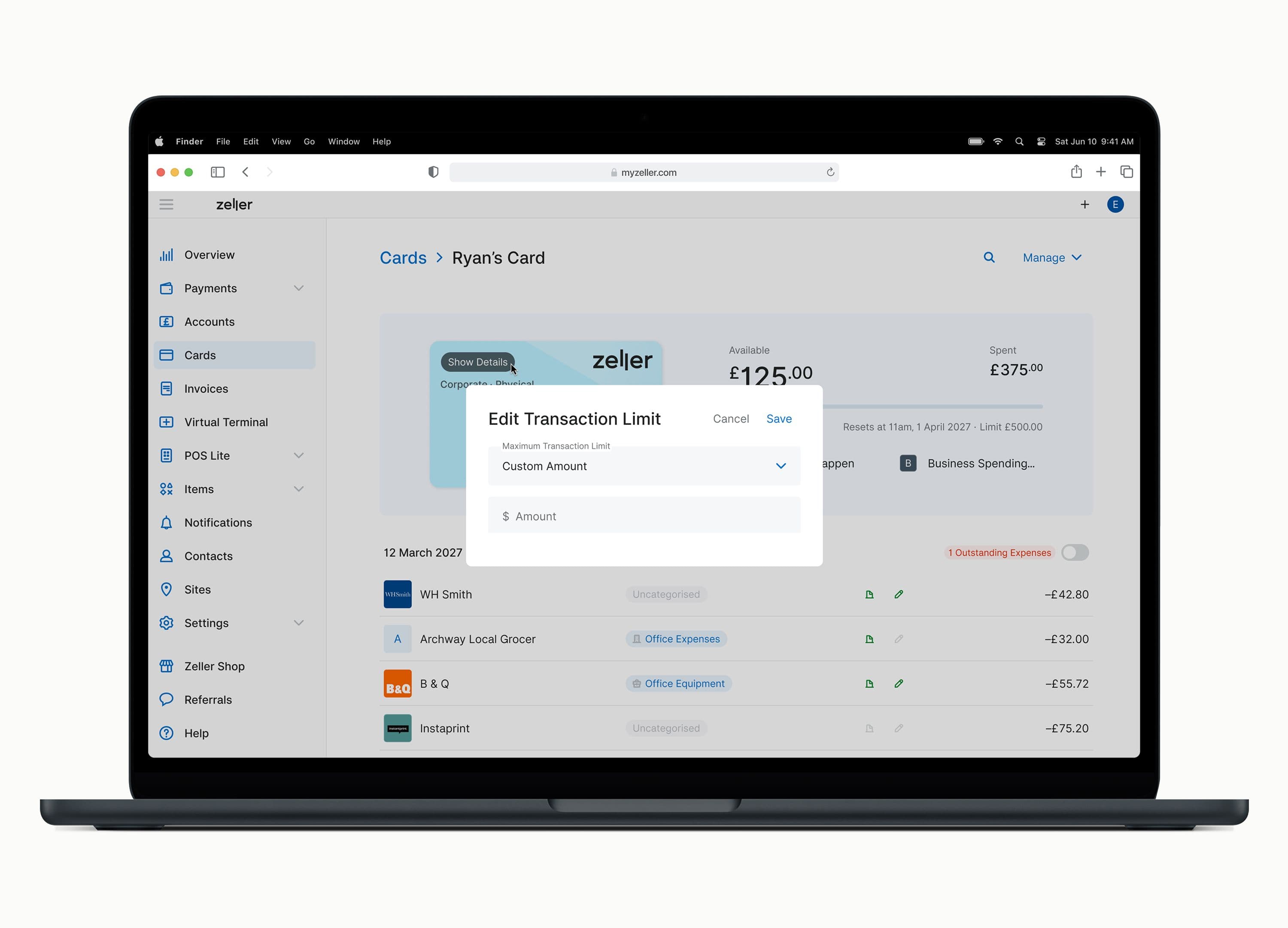 Implement Spend controls