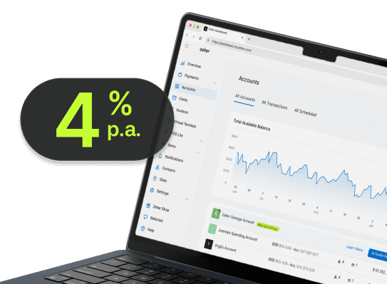 Zeller Savings Account 4 percent