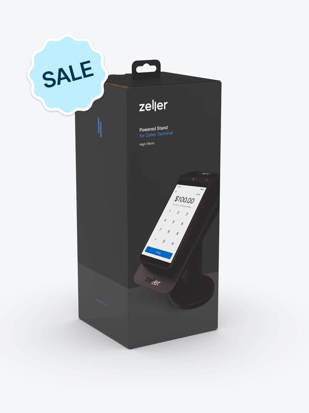 Zeller Powered Stand for Zeller Terminal in Black High