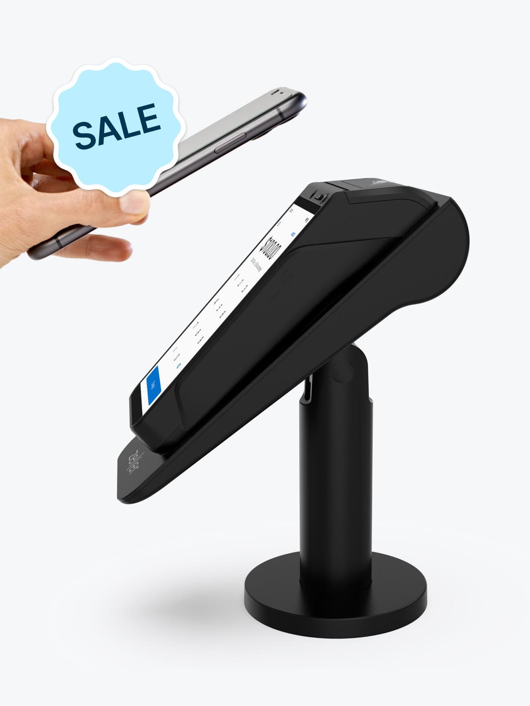 Zeller Powered Stand for Zeller Terminal in Black High