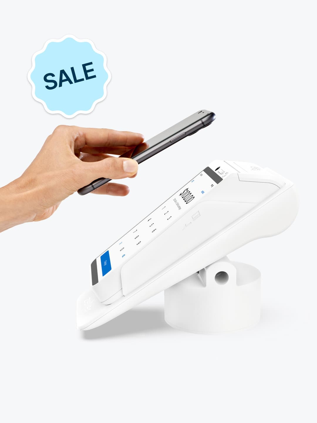 Zeller Powered Stand for Zeller Terminal in White Low