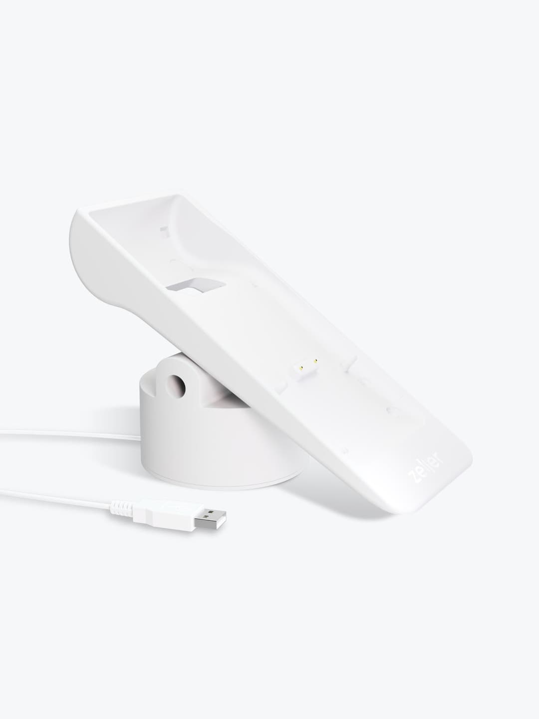 Zeller Powered Stand for Zeller Terminal in White Low