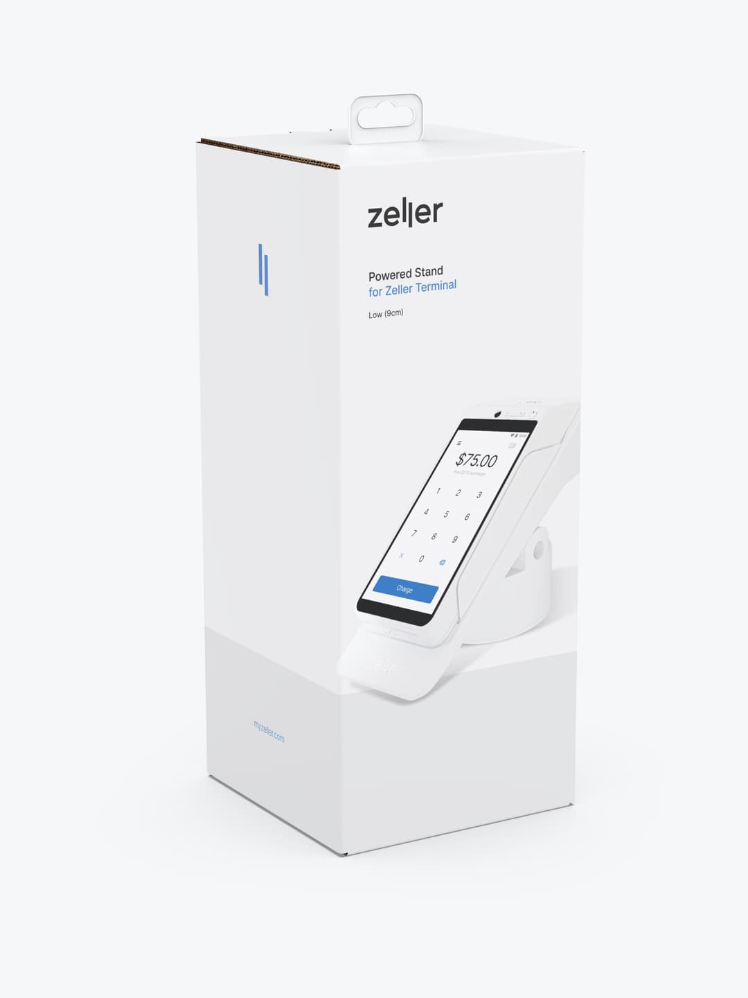 Zeller Powered Stand for Zeller Terminal in White Low