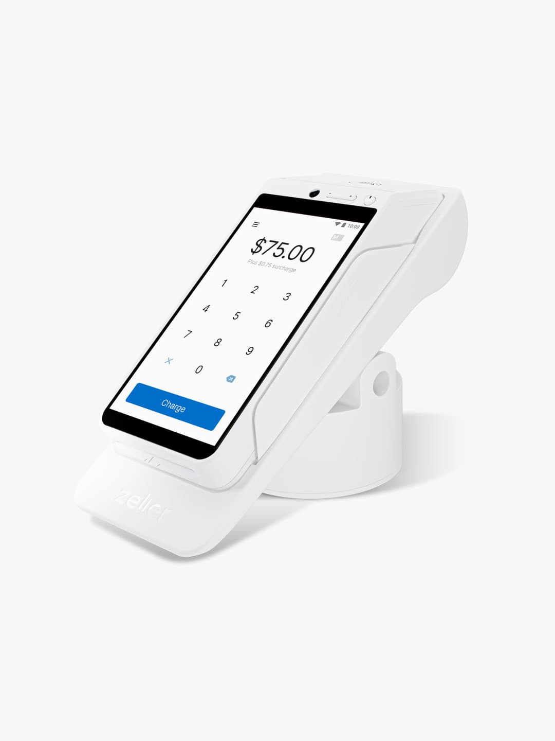 Zeller Powered Stand for Zeller Terminal in White Low